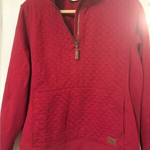 L.L. Bean Maroon Quilted Pullover